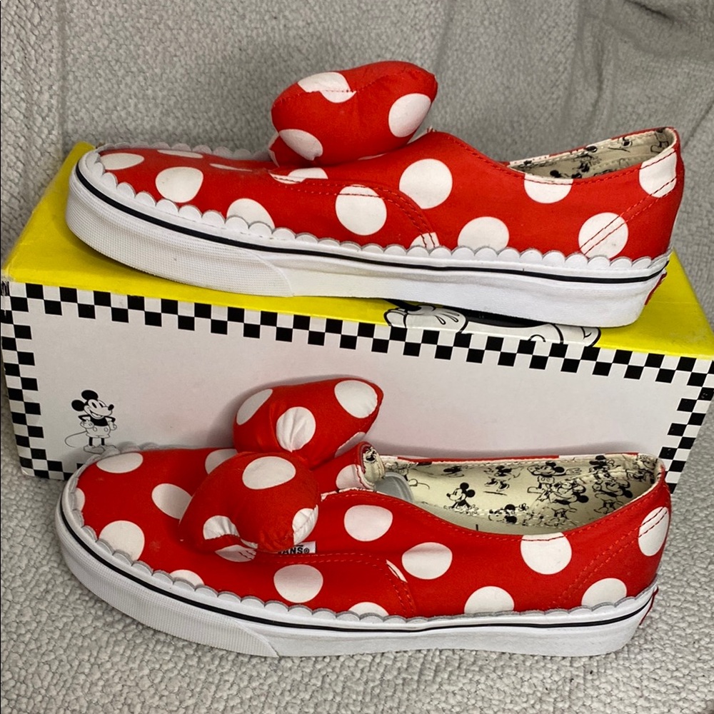 Disney Red and White Polka Dot Sneakers